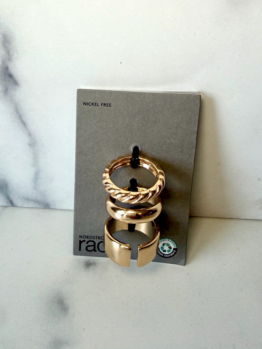 Nordstrom Rack Gold Stackable Ring Set Size 8 NWT